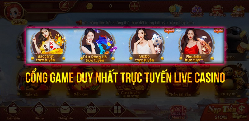 Live Casino với game đa dạng